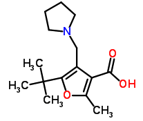 5- tert -Butyl-2-methyl-4-pyrrolidin-1-ylmethyl-furan-3-carboxylic acid